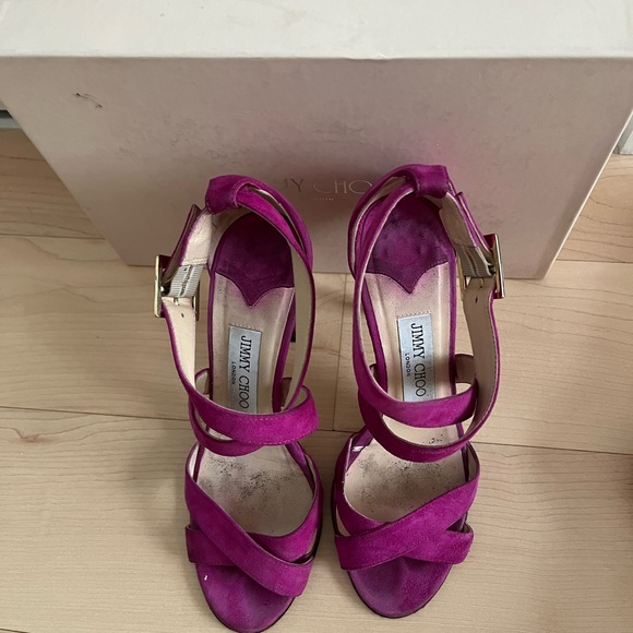 Jimmy Choo Lottie Sandals 100mm in Pink - Picture 6 of 8